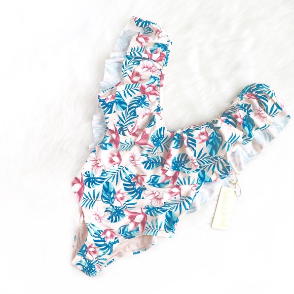 Cabana del Sol Other - Cabana del Sol | tropical floral ruffle onepiece